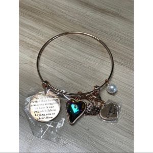 NWT Daughter in Law Charm Bangle Bracelet Rose Gold Color